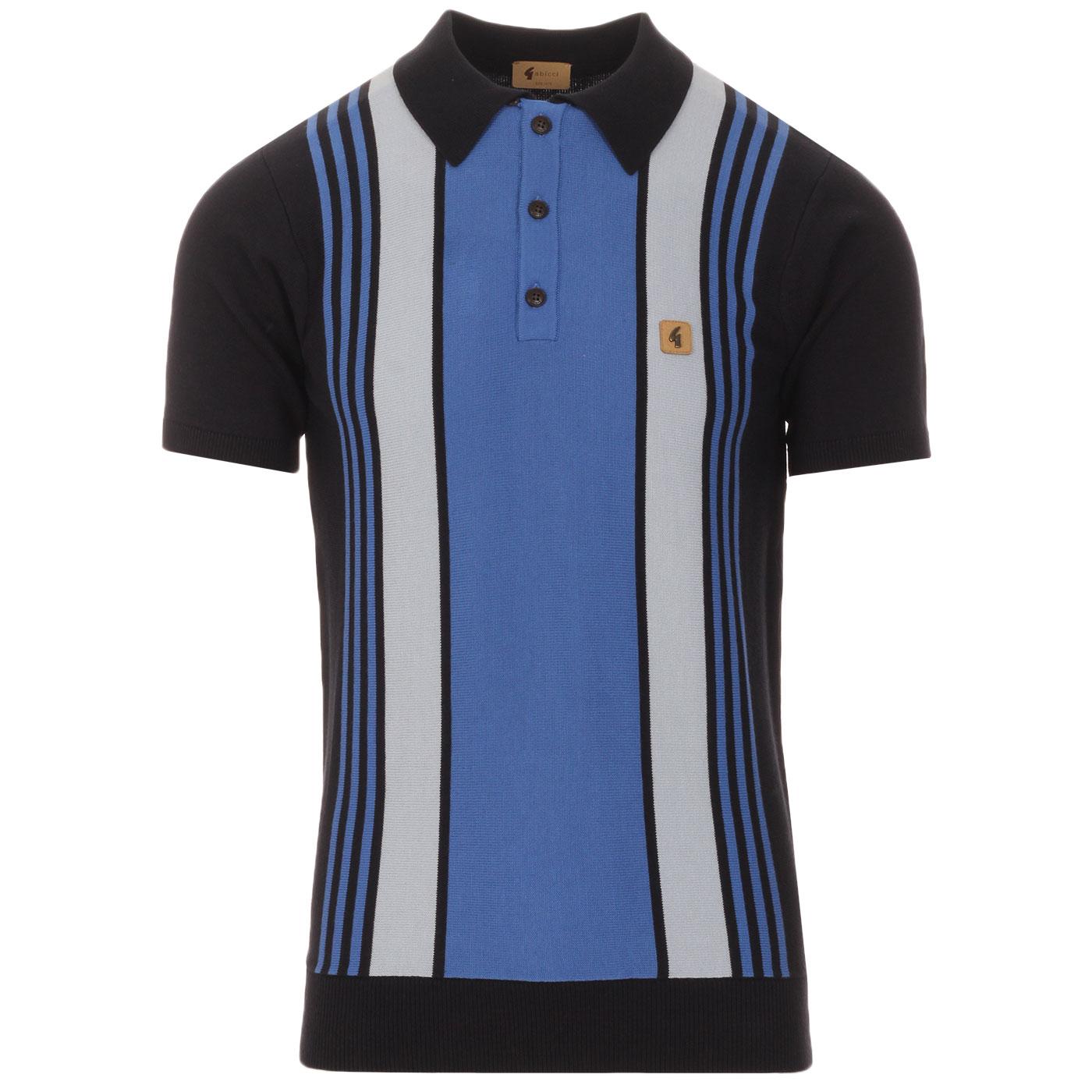 Searle GABICCI VINTAGE Mod Stripe Knit Polo Navy/Carolina