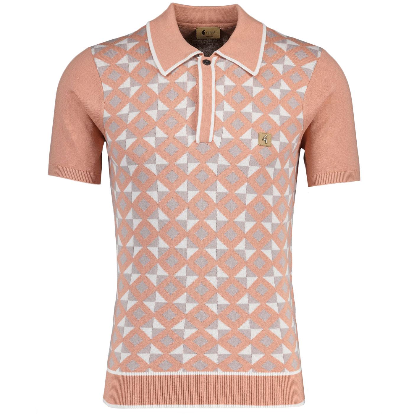 Ted Gabicci Vintage Diamond Check Knitted Polo P