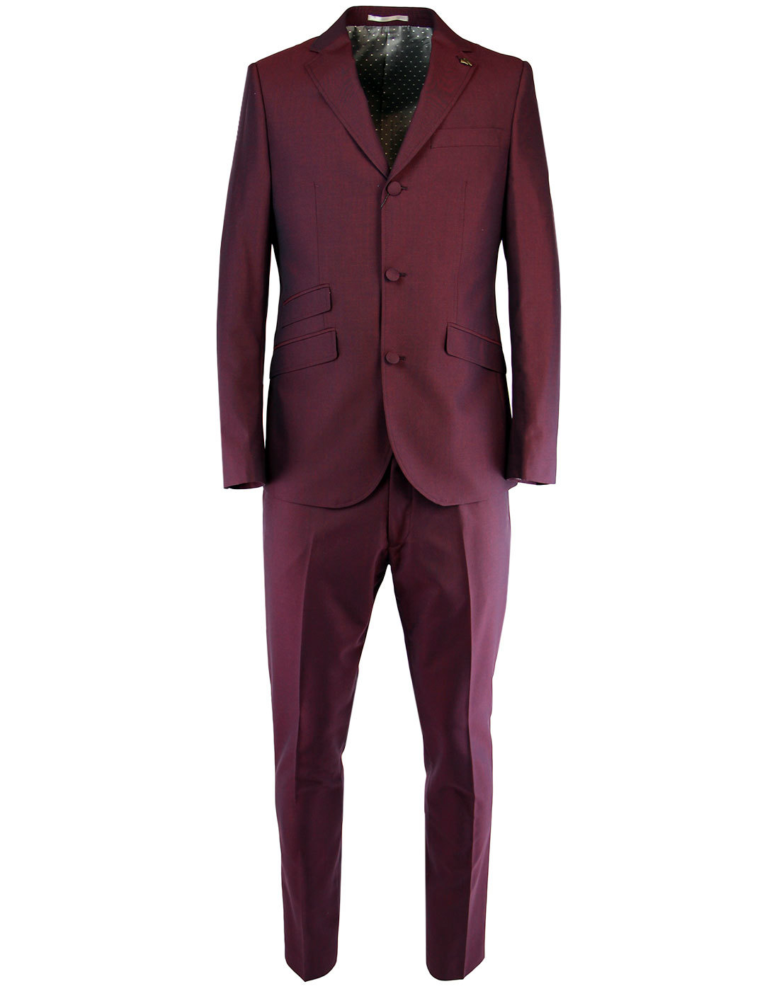 GABICCI VINTAGE Men's Retro Mod 70s Tonic Mod Suit