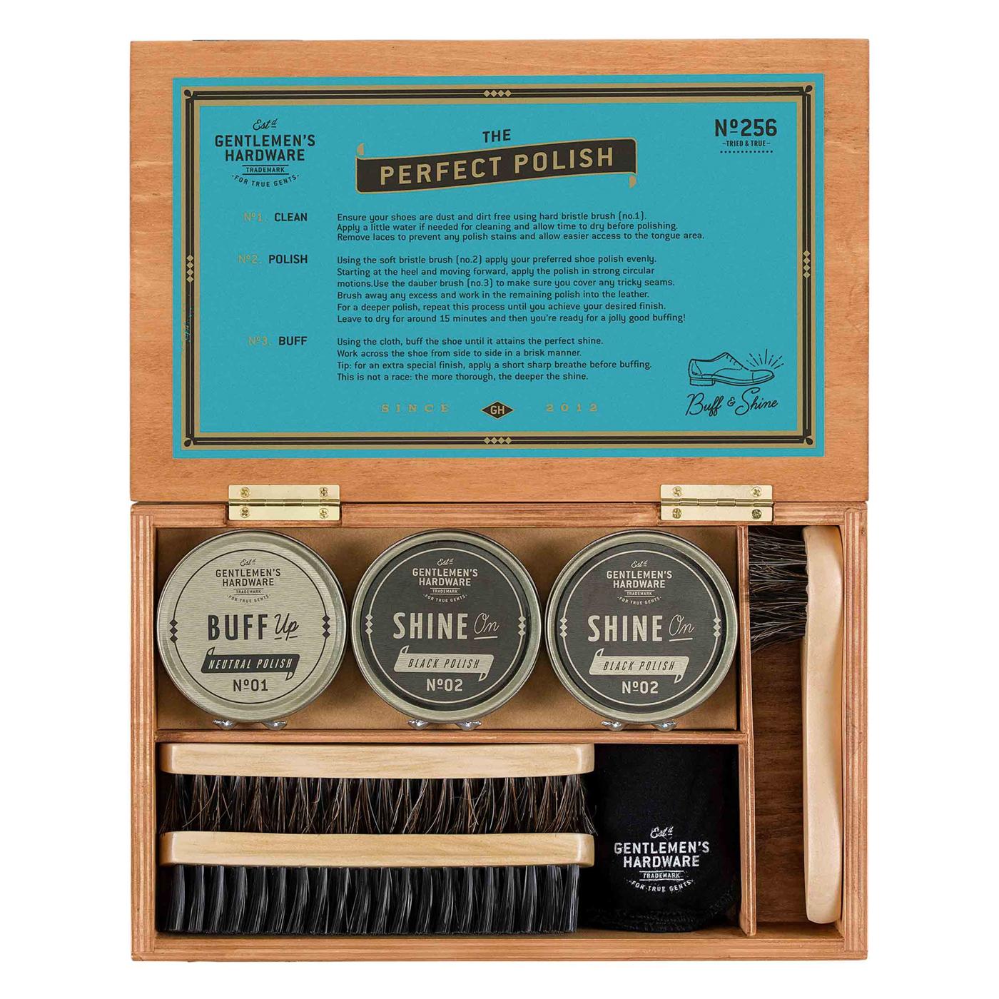 gentlemen's hardware shoe shine kit
