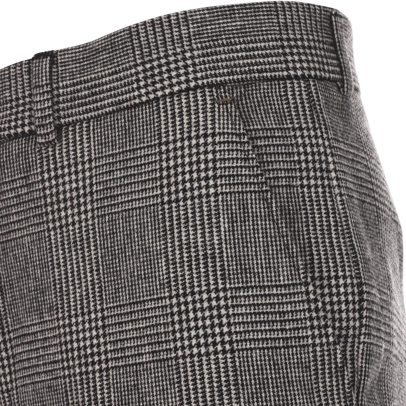 Mens Check Formal Trousers Slim Fit Cotton Vintage Smart Office Business  Pants  eBay