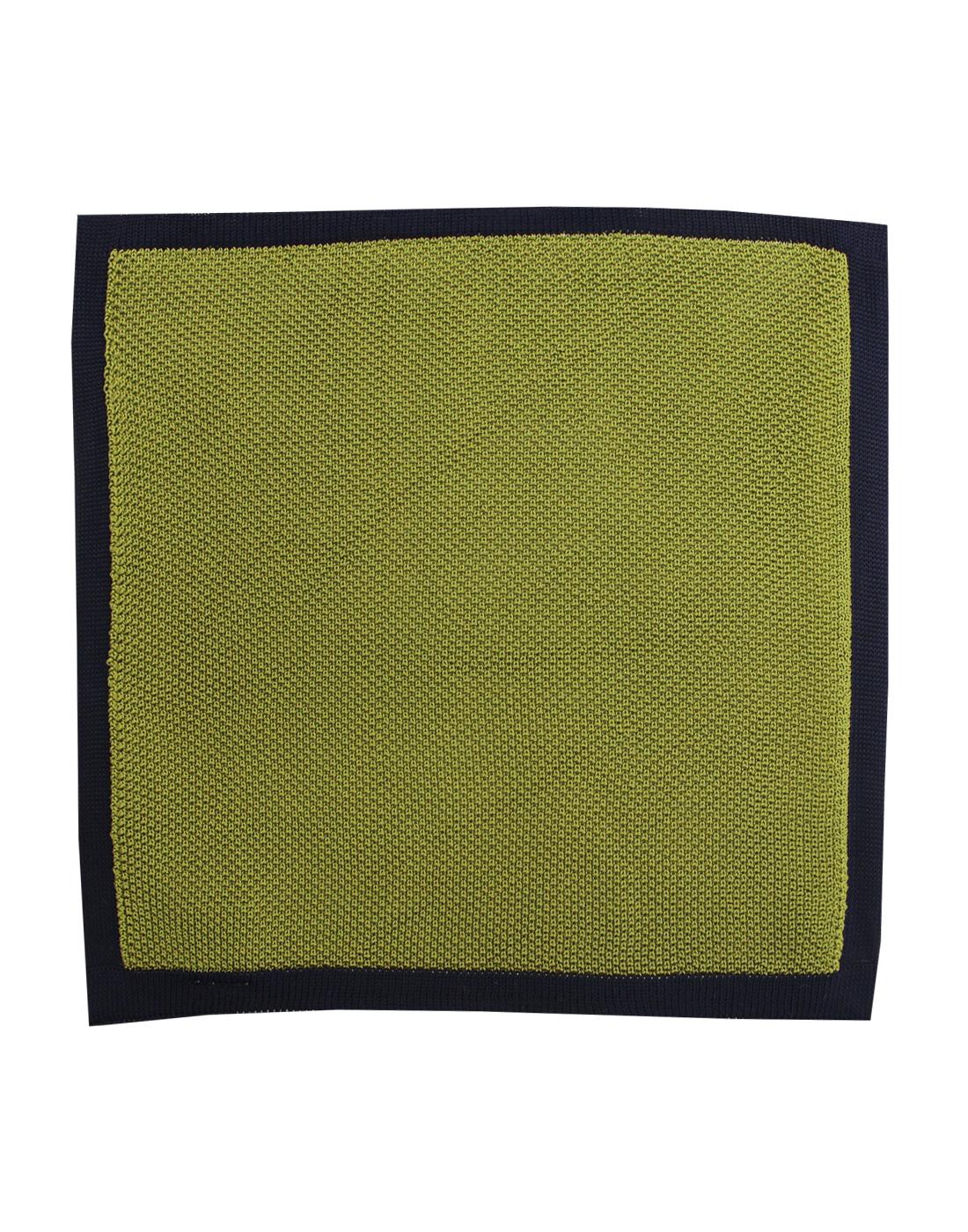 GIBSON LONDON 60s Mod Knitted Pocket Square GREEN