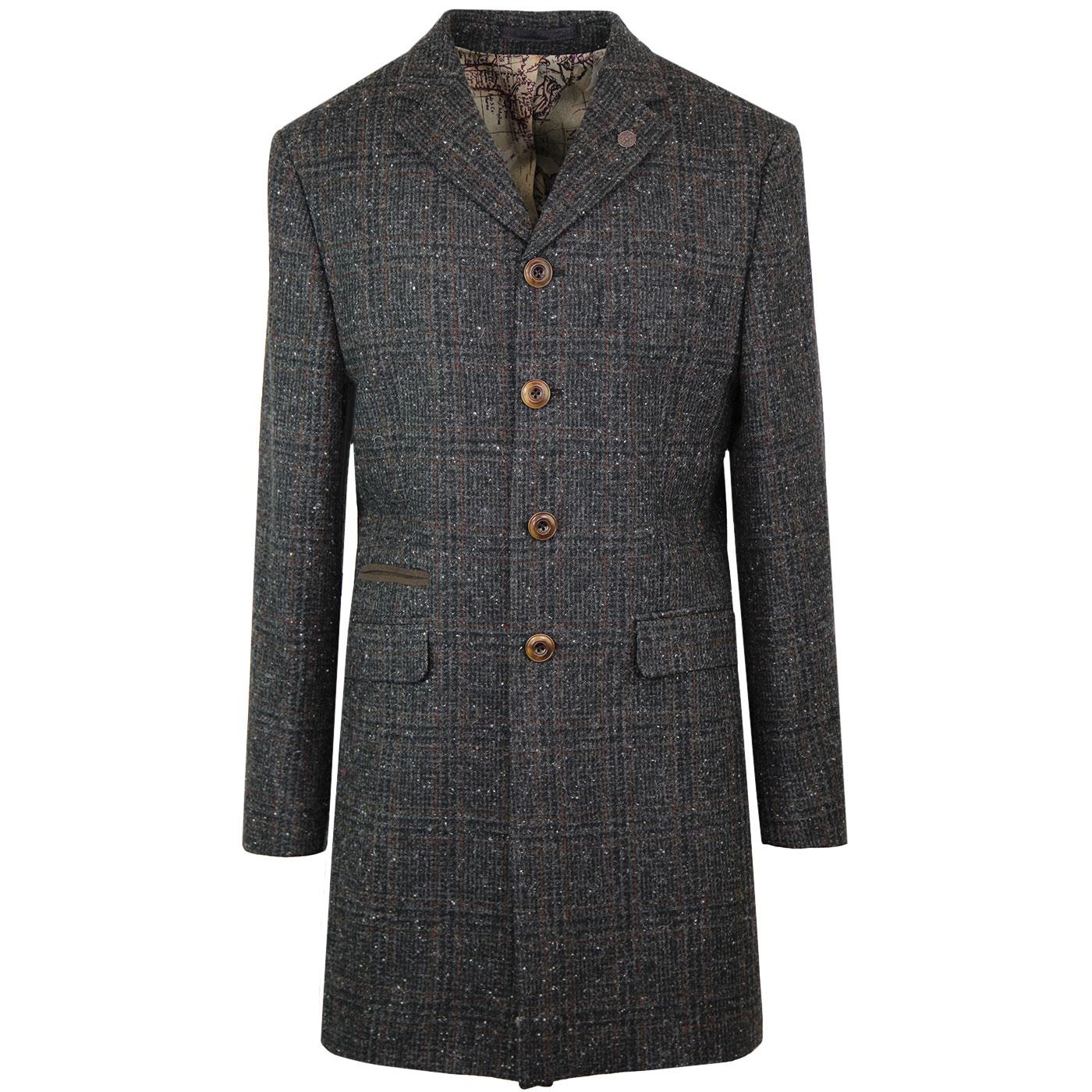 GIBSON LONDON Winnie Glen Check 3/4 Length Dress Coat