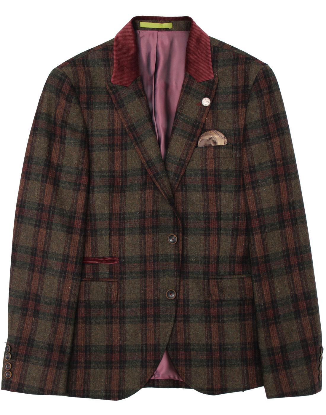 GIBSON LONDON Temple Bar Matching Retro Blazer & Waistcoat