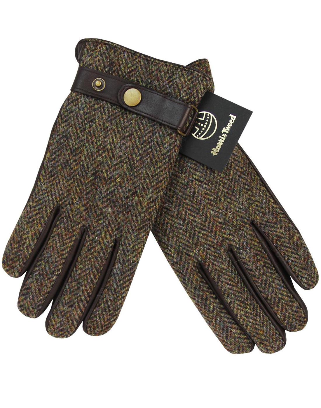 GIBSON LONDON Harris Tweed Herringbone Gloves (B)
