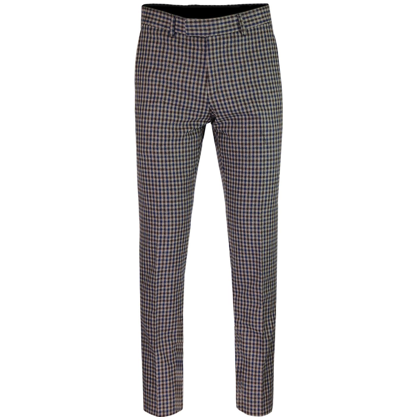 Radisson GIBSON LONDON 60s Mod Check Suit Trousers