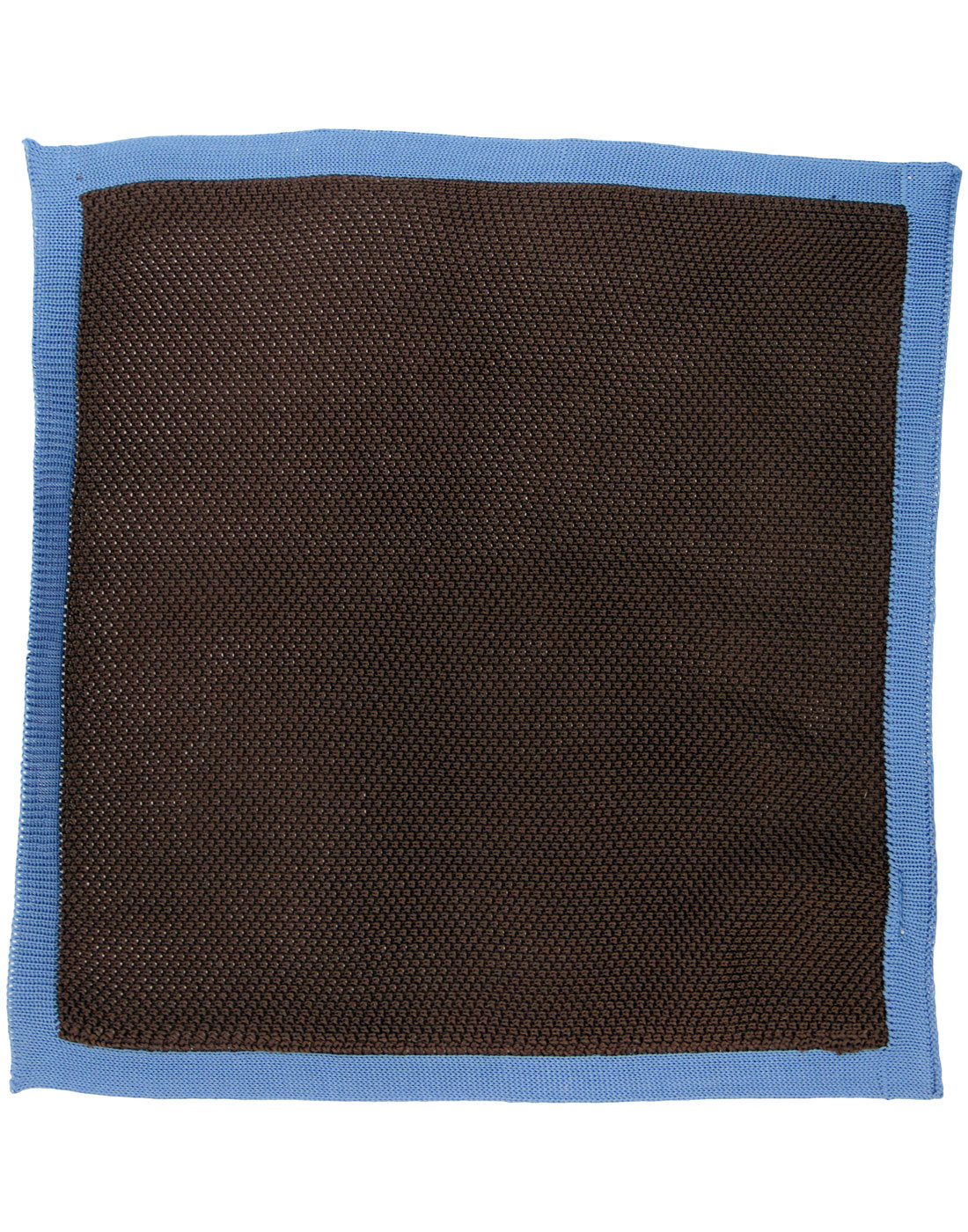 GIBSON LONDON Mod Knitted Pocket Square BROWN/BLUE
