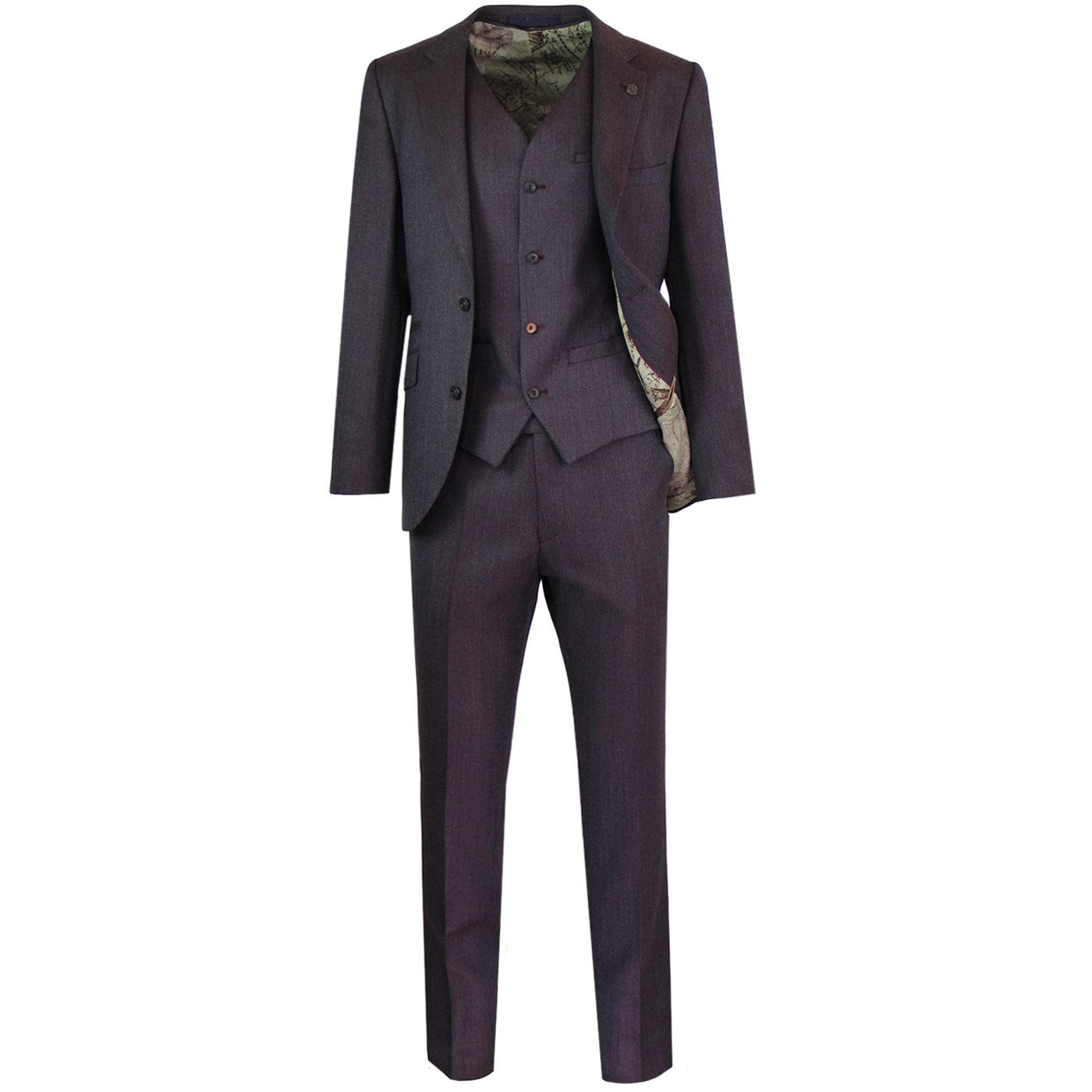 Towergate GIBSON LONDON Herringbone Tonic Mod Suit