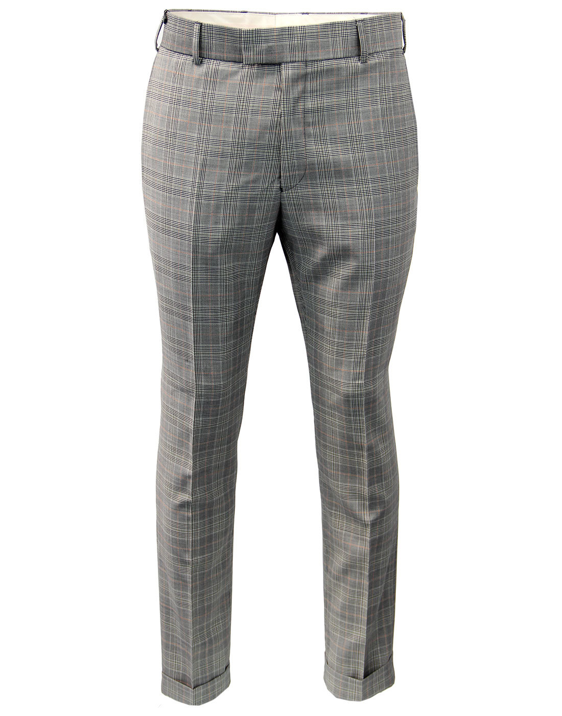 GIBSON LONDON 1960s Mod Dogtooth Prince Of Wales Check Trousers