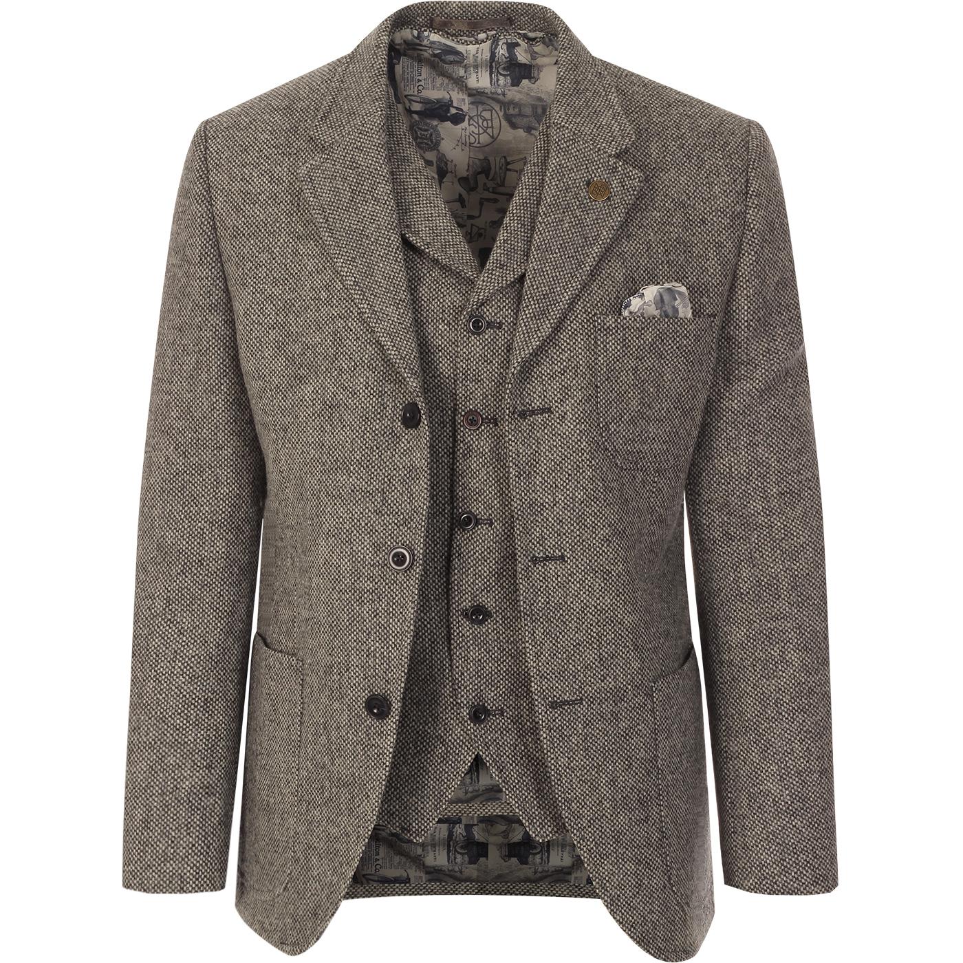 GIBSON LONDON Shetland Birdseye Blazer & Waistcoat