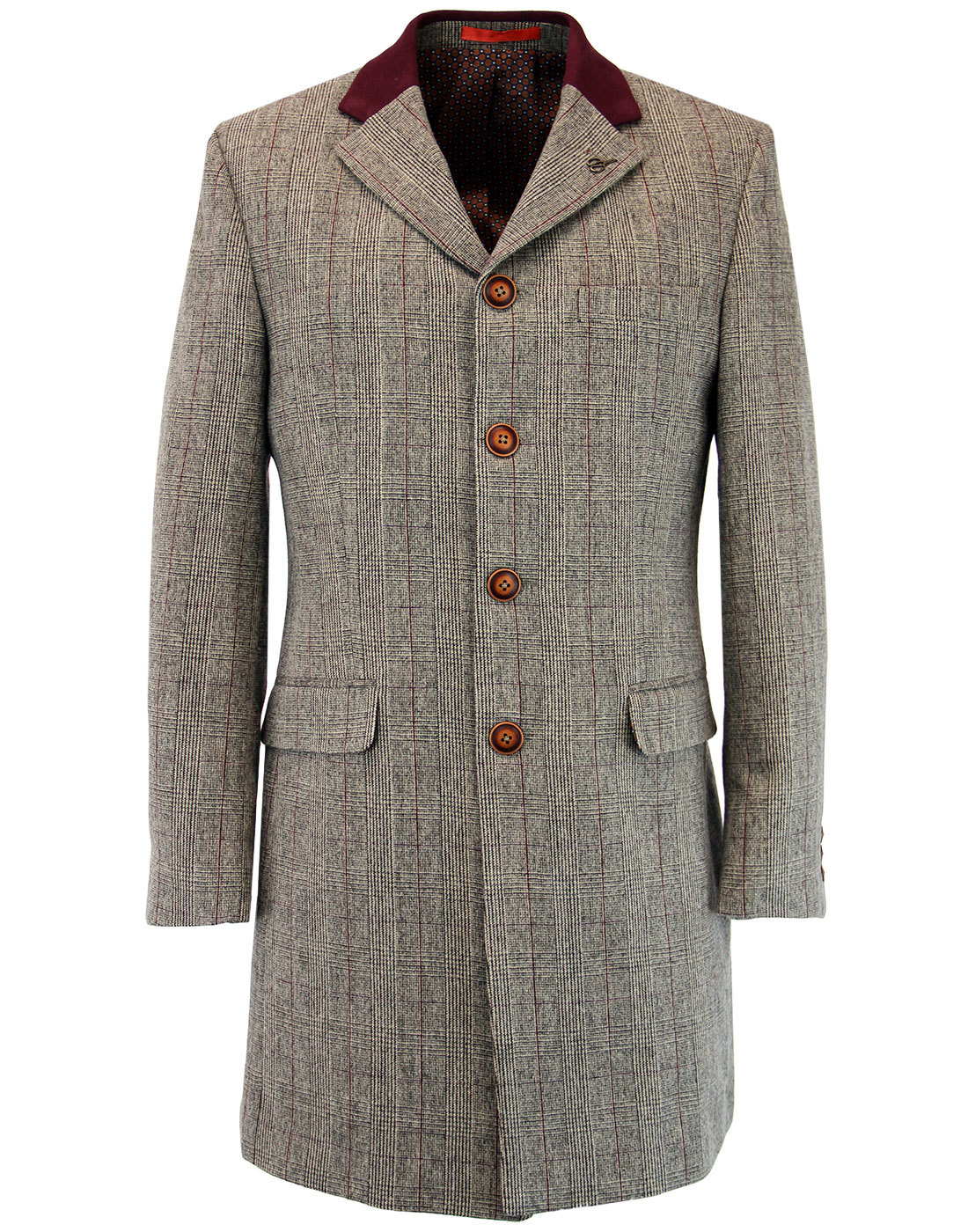 Winnie GIBSON LONDON 3/4 Length Velvet Collar Coat
