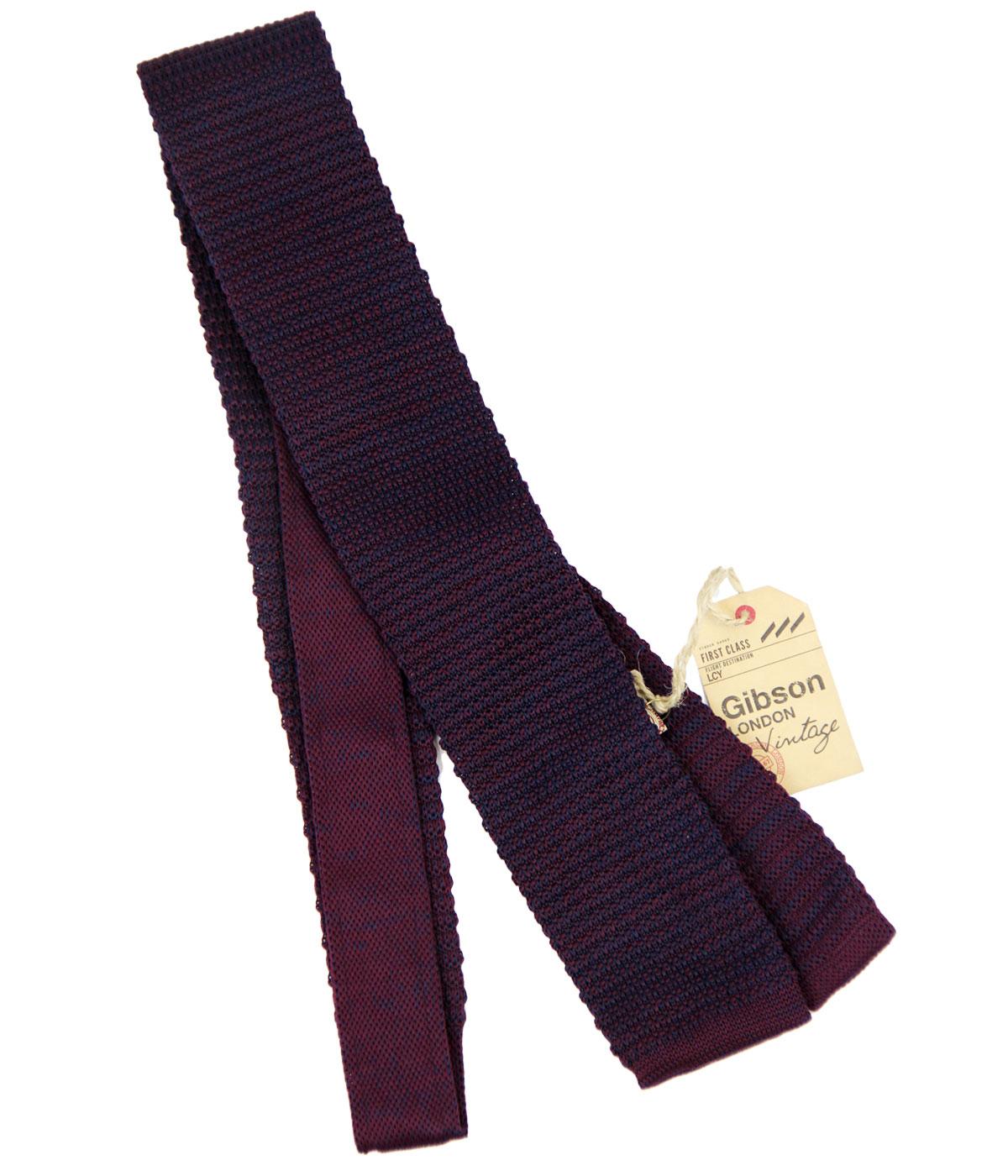 GIBSON LONDON 60s Mod Melange Square End Knit Tie