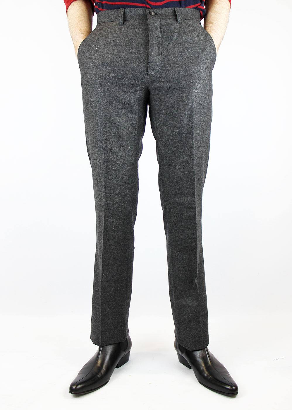 Slim Fit Light Blue Donegal Trousers | Buy Online at Moss
