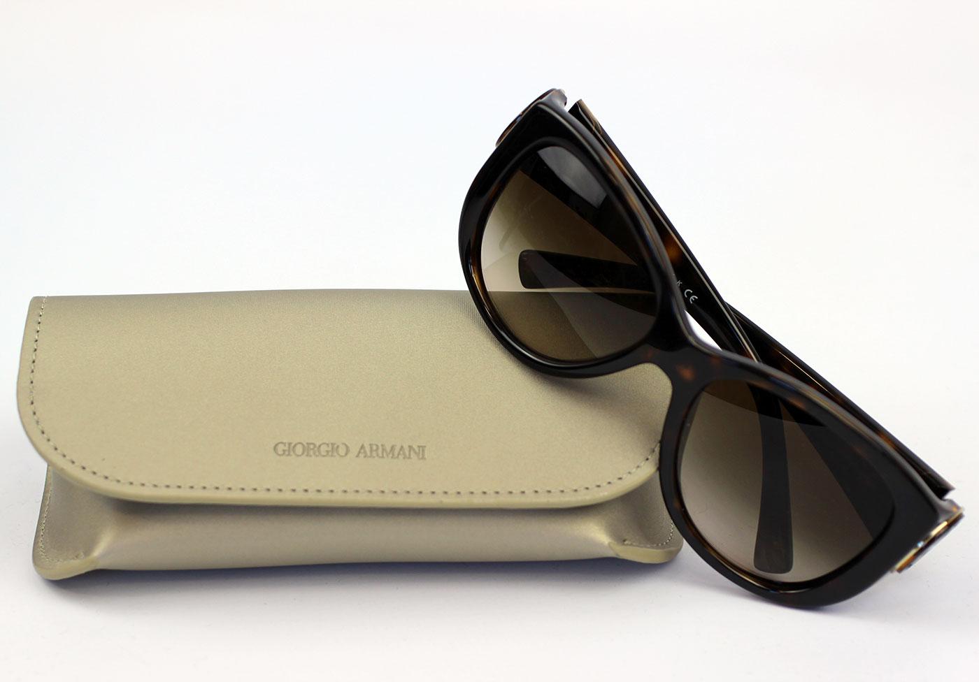 Giorgio Armani Retro 70s Vintage Cats Eye Ornate Logo Shades