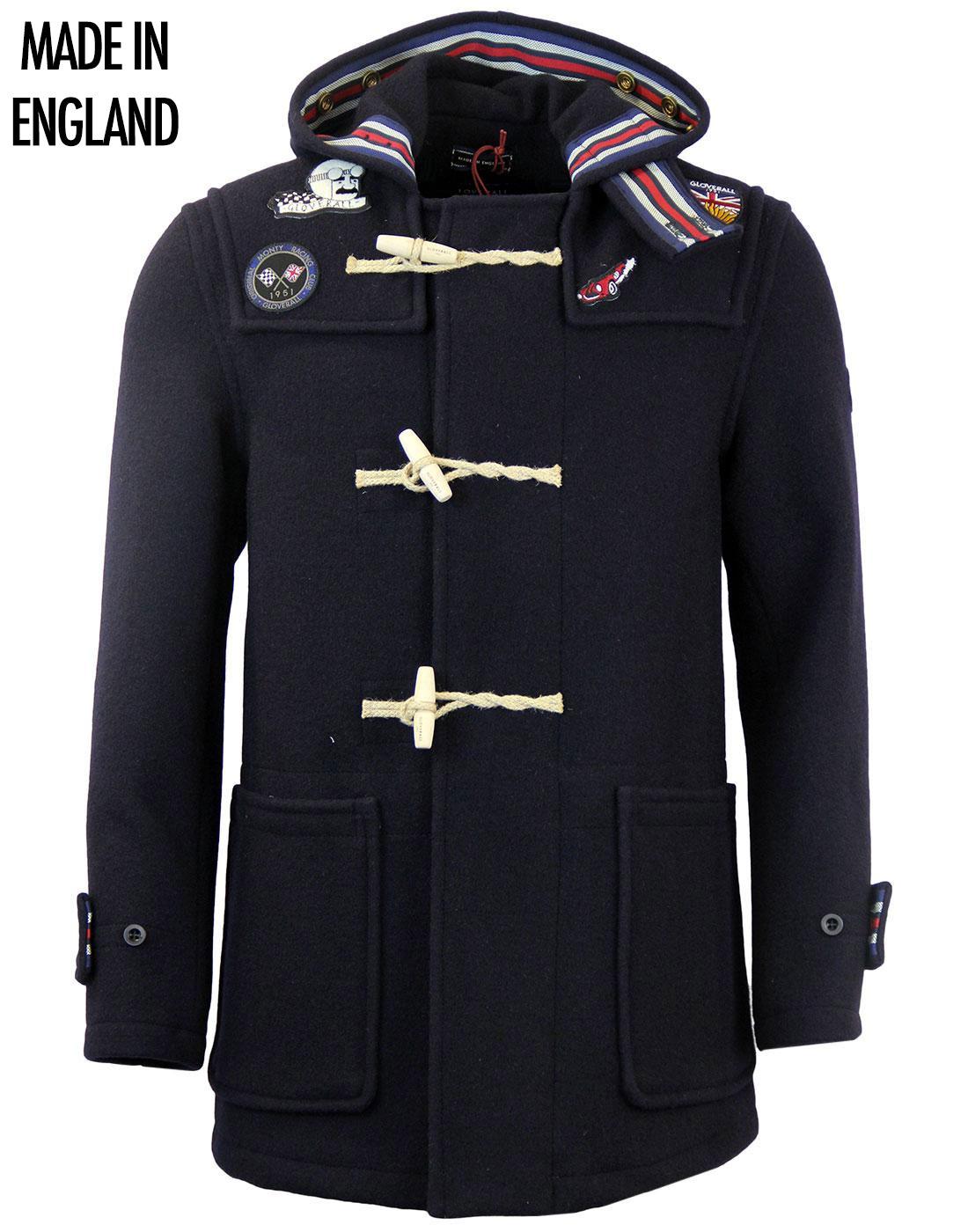 GLOVERALL Badged Grand Prix Mid Monty Duffle Coat