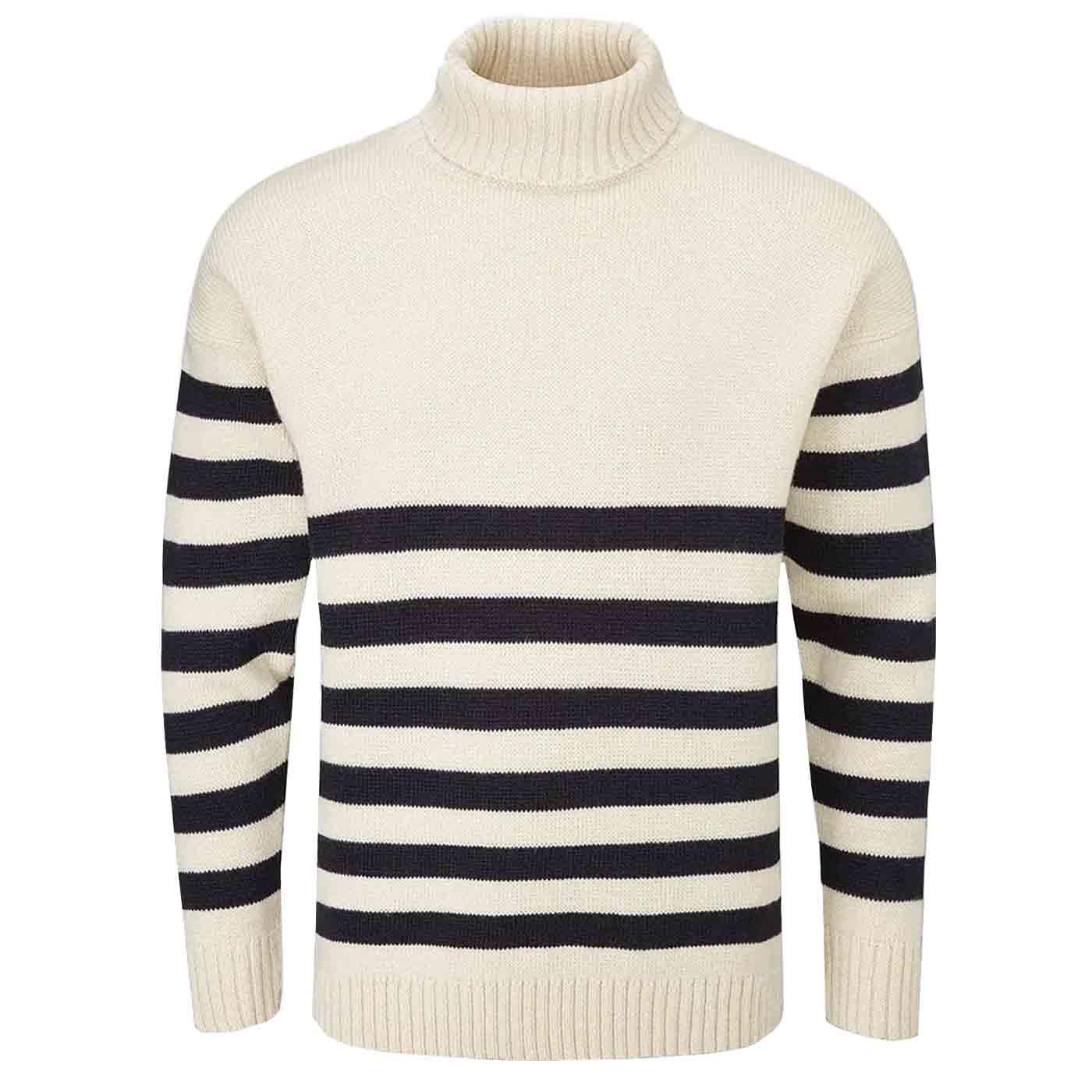 Gloverall Breton Submariner Retro Roll Neck Jumper