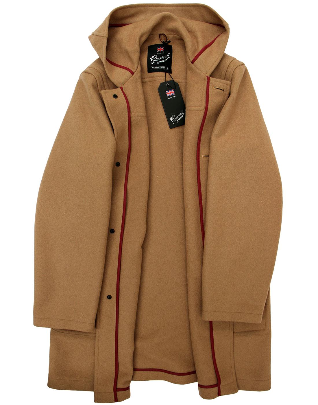 GLOVERALL Made in England 60s Mod Button Duffle Coat in Camel