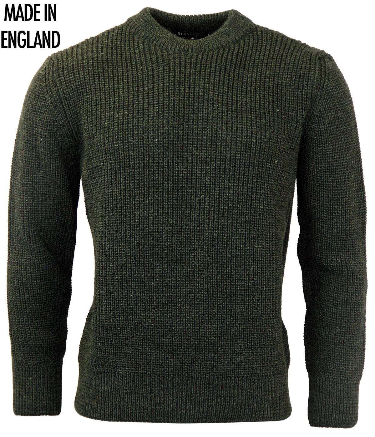 GLOVERALL Retro Chunky Knit Wool Jumper