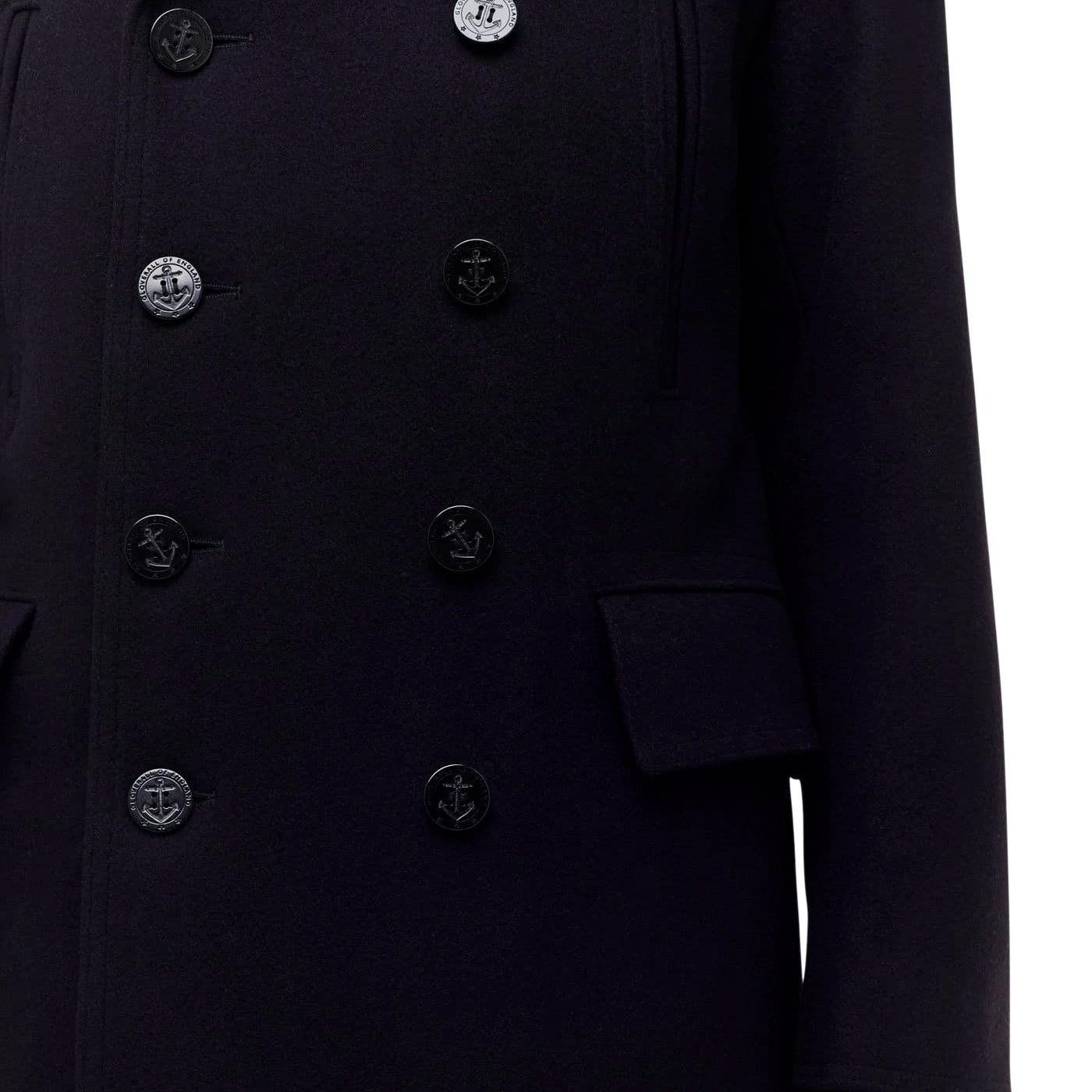 GLOVERALL Churchill Made in England Reefer Peacoat Navy