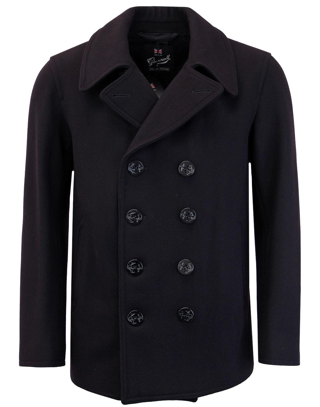 Gloverall Made in England Mod Admiralty Contemporary Peacoat Navy