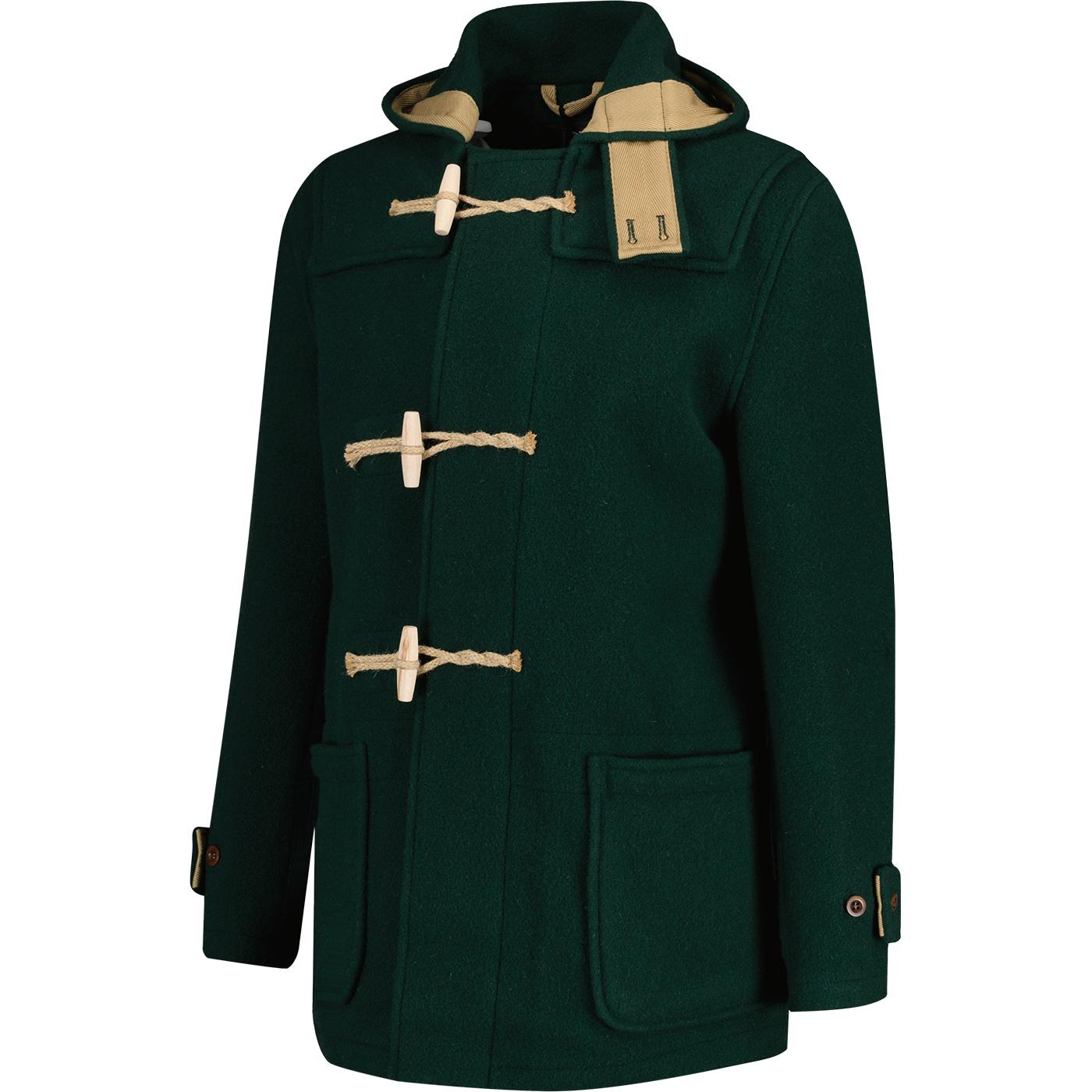 Mid Monty GLOVERALL Mod 60s Duffle Coat Pine Green