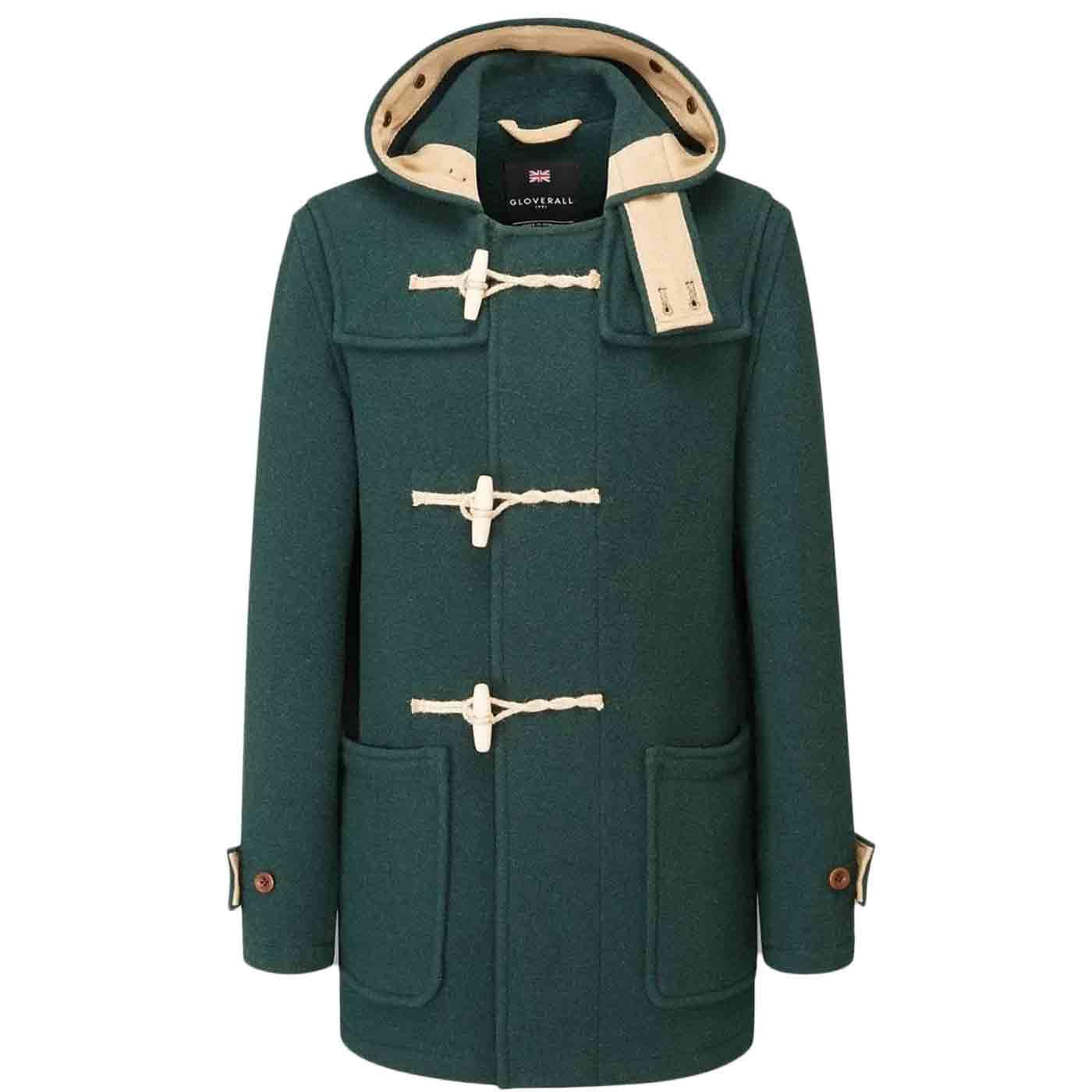 Mid Monty GLOVERALL Mod 60s Duffle Coat Pine Green