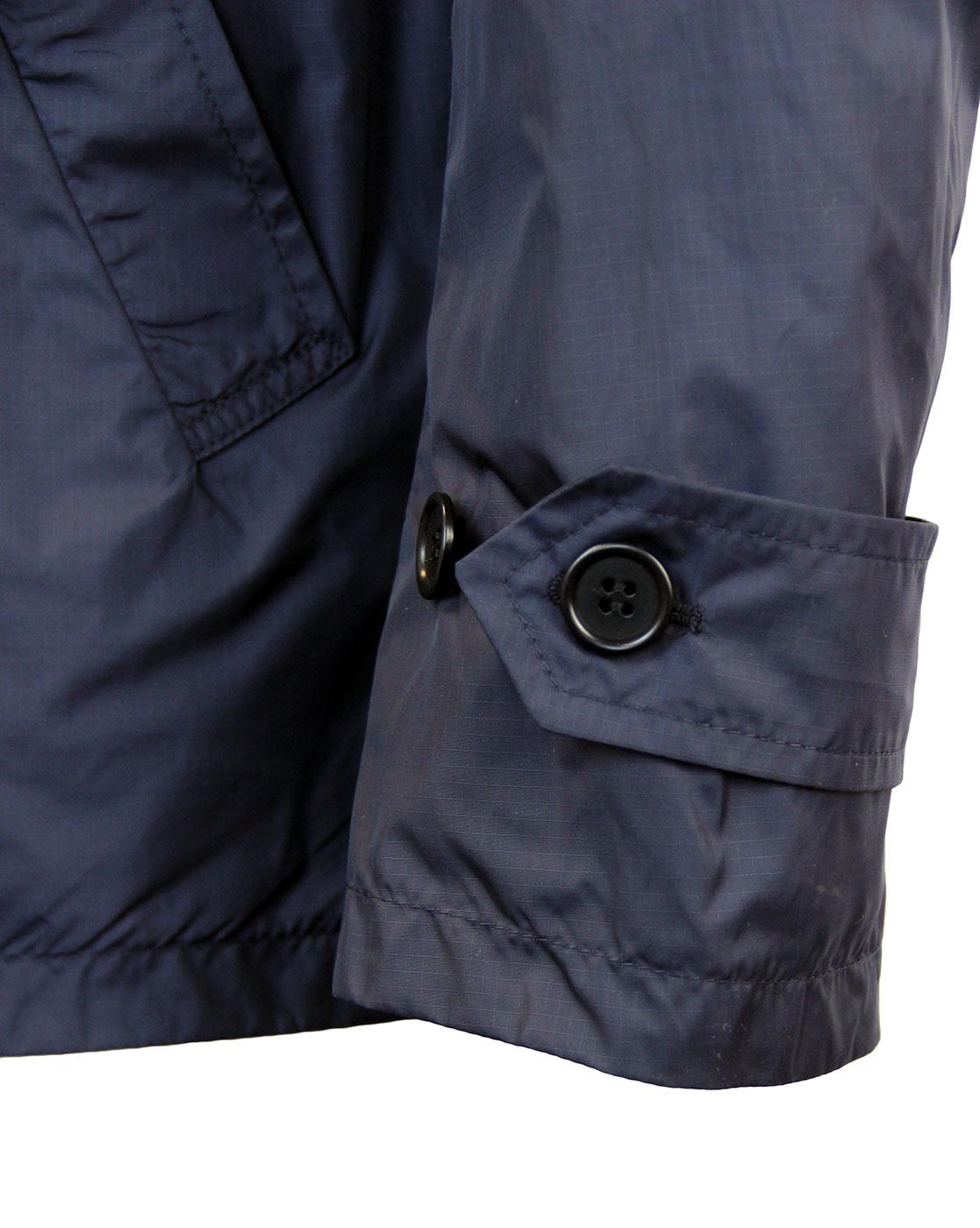 GLOVERALL Retro 1960s Mod Collared Lightweight Short Mac Jacket