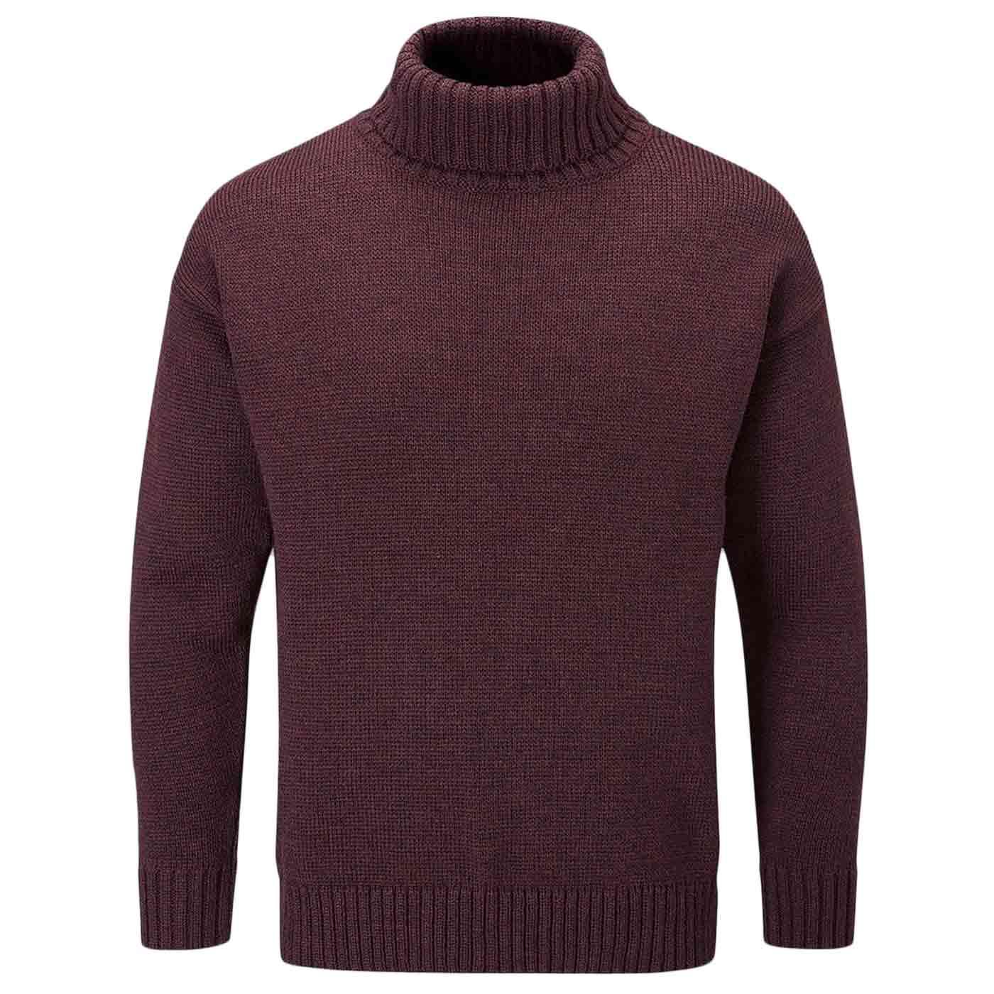 Gloverall Submariner Merino Wool Roll Neck Jumper 