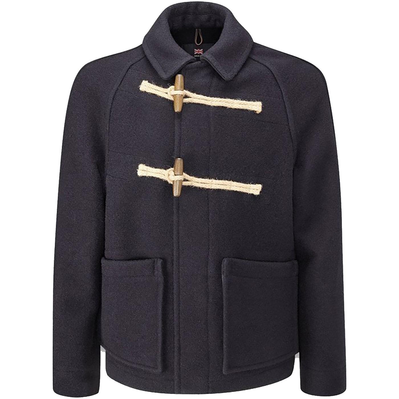 Whitby GLOVERALL Mens Mod Deck Duffle Coat (Navy)