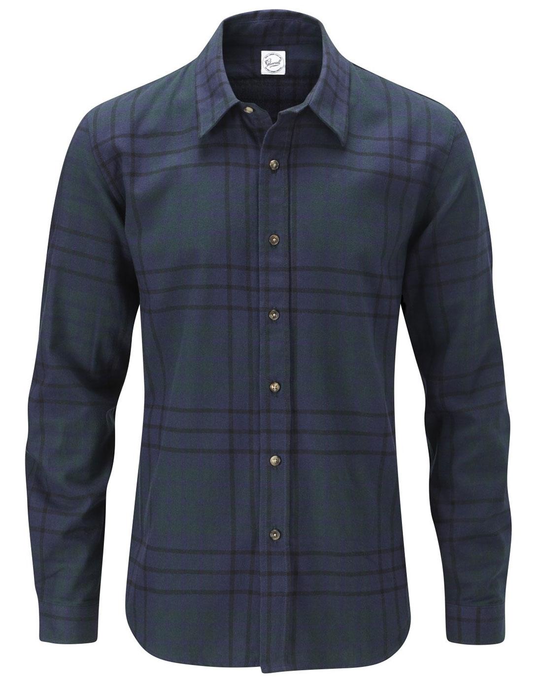 GLOVERALL Retro Mod Check Brushed Cotton Shirt (N)