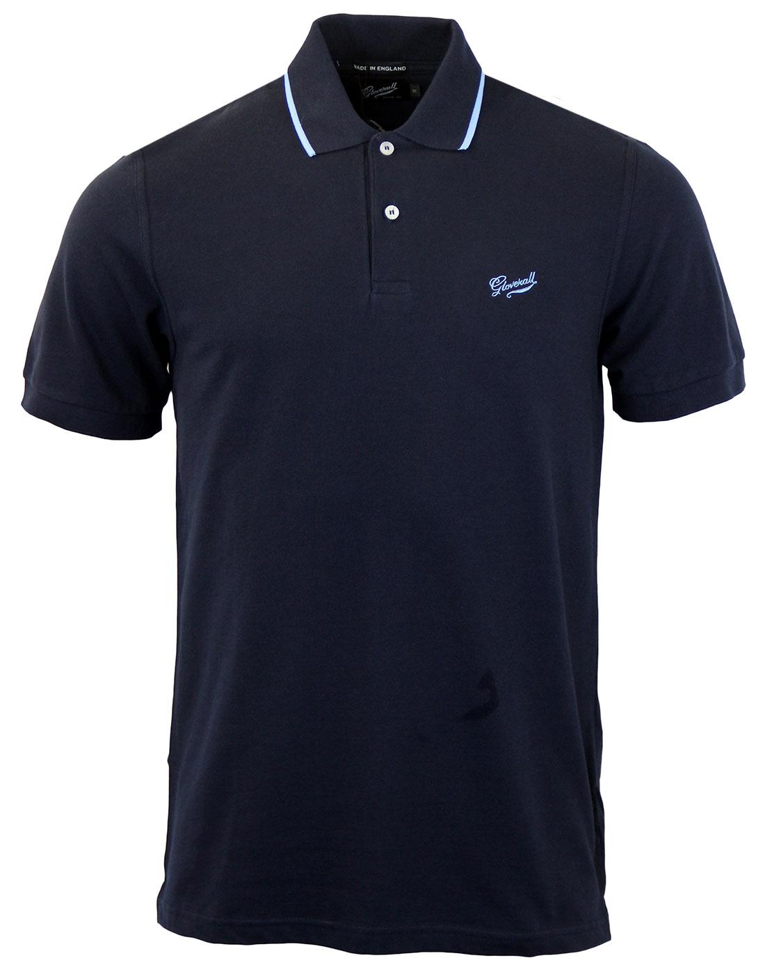 GLOVERALL Made In England Mod Pique Polo Shirt (N)