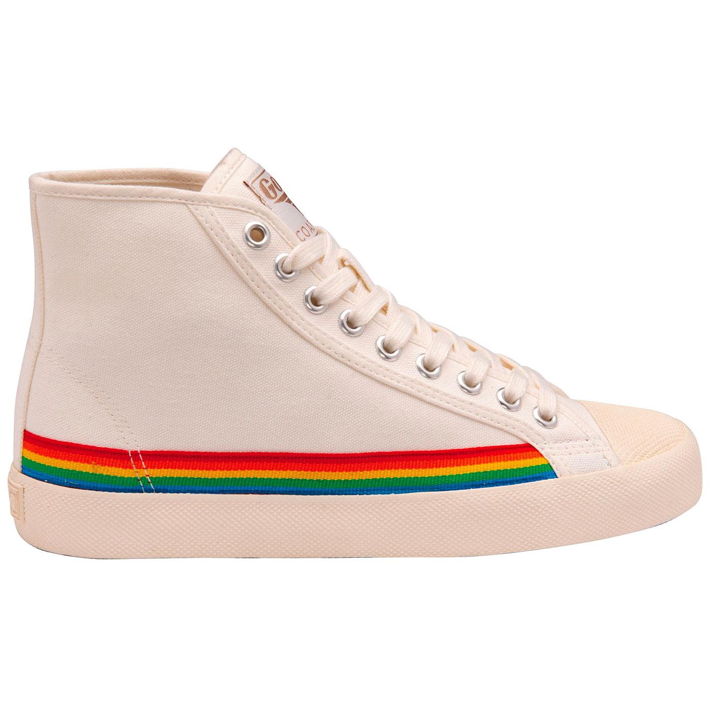 GOLA Coaster High Rainbow Drop Retro Vegan Boots Off White