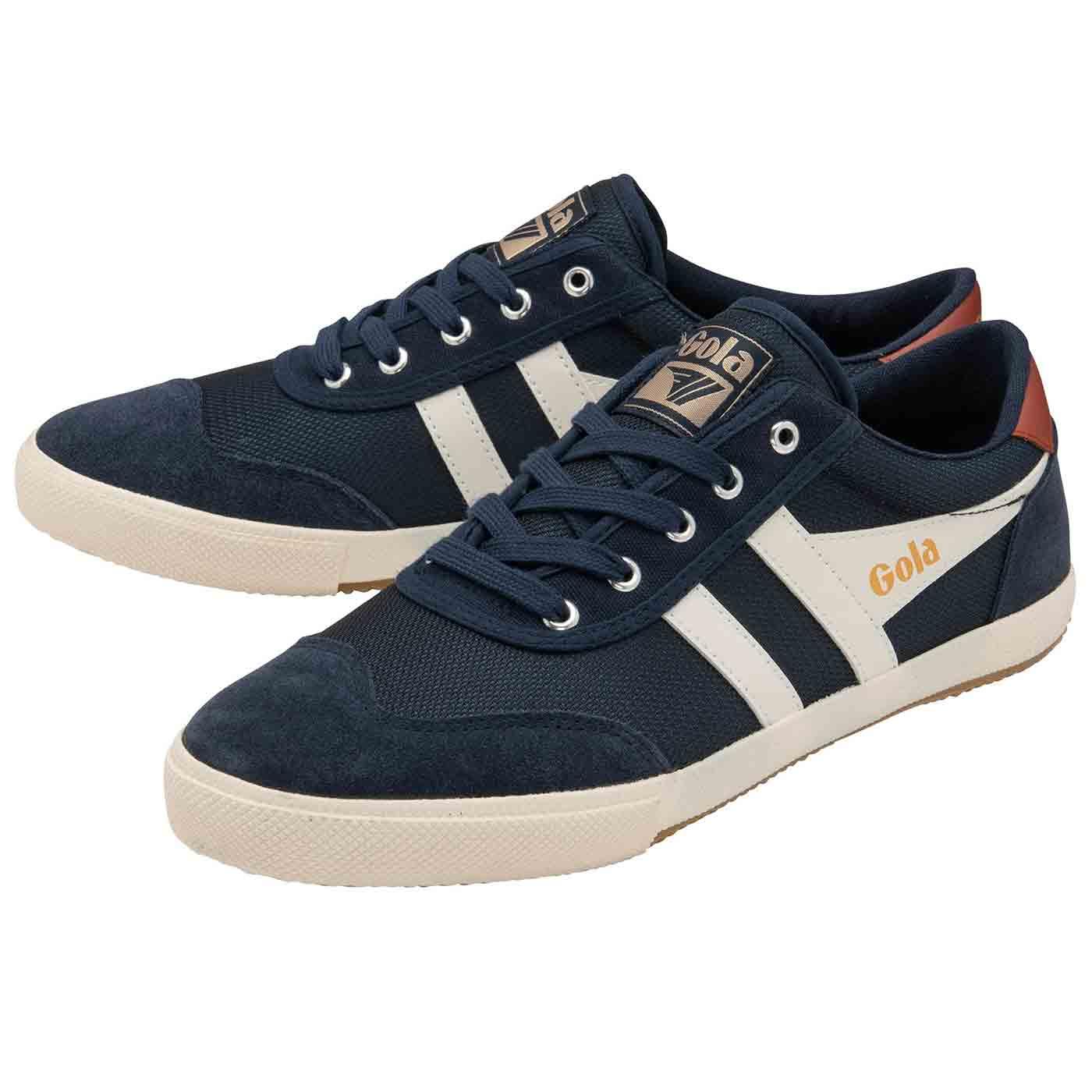 Badminton Mesh Gola Classics Retro 70s Trainer in Navy