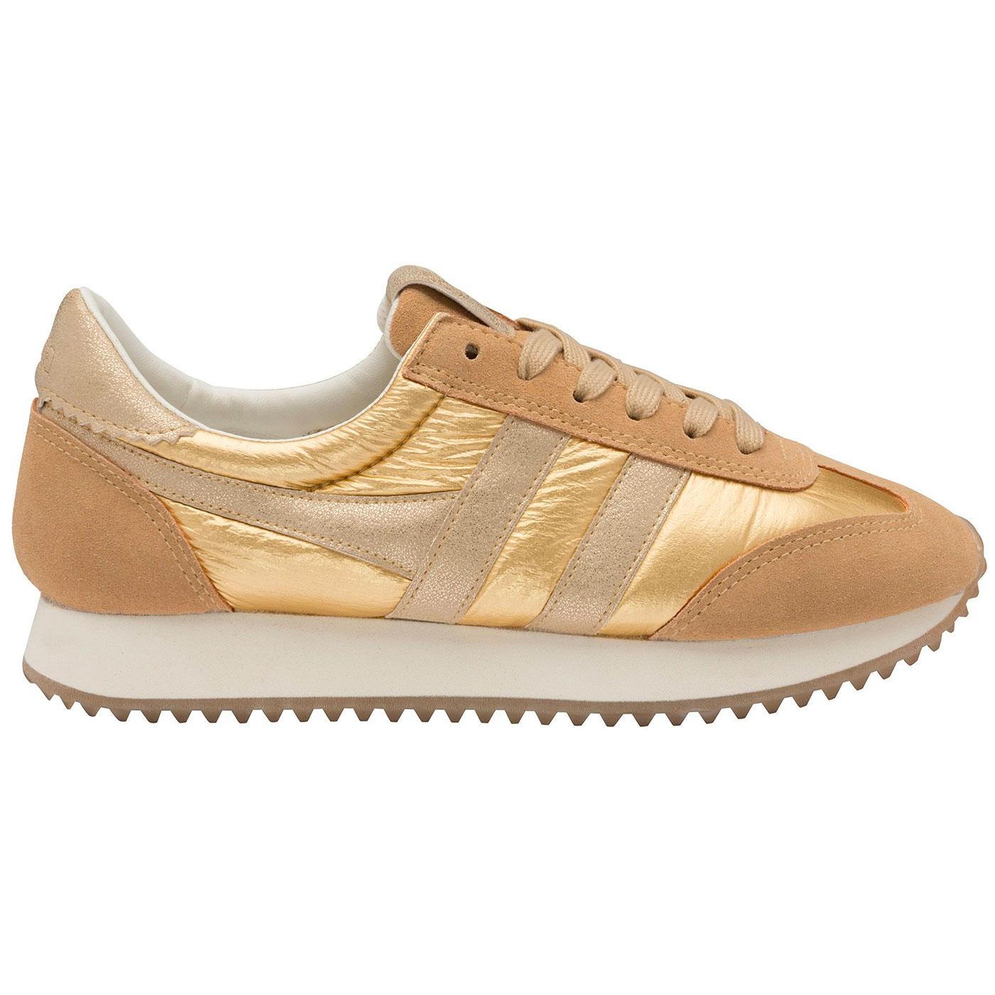 GOLA Boston 78 Women's Retro 70s Running Trainers in Gold