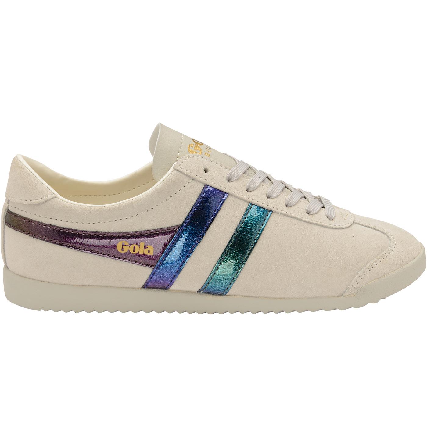 GOLA Bullet Flash Women's Retro Suede Trainers in Off White