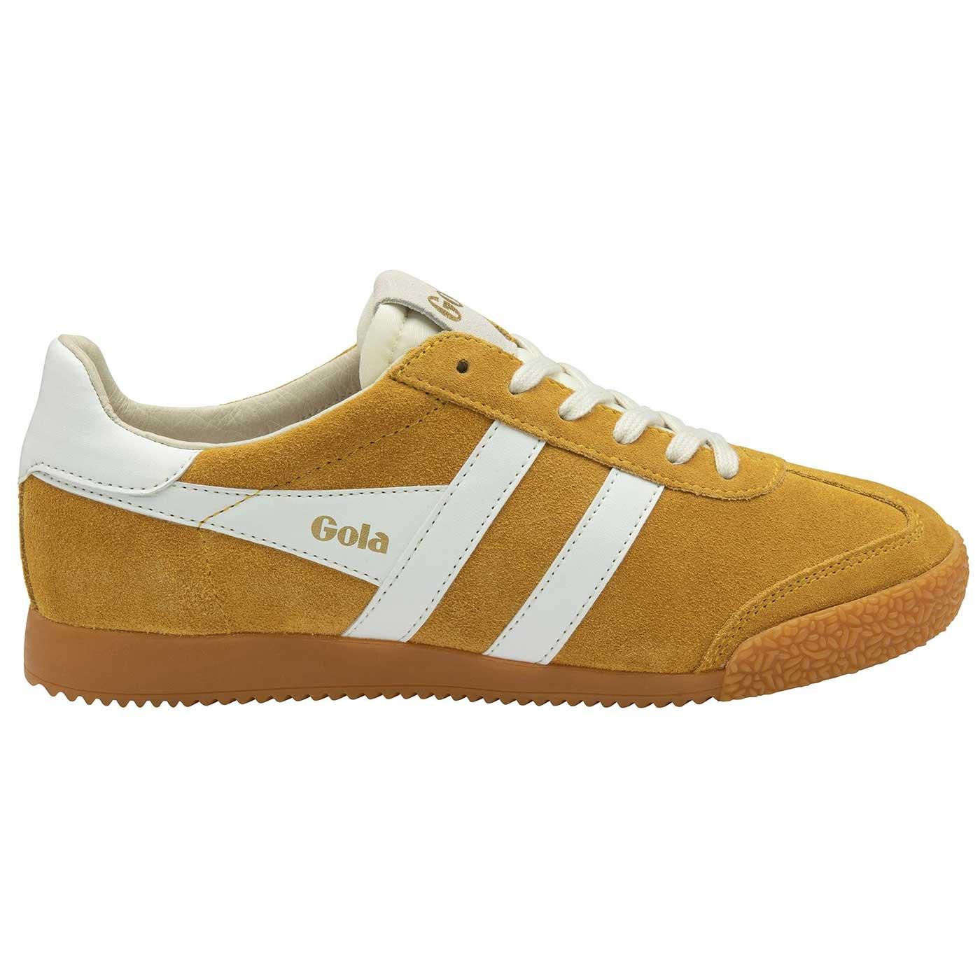 Gola Classics Elan Women's Retro Suede Trainers in Sun/White