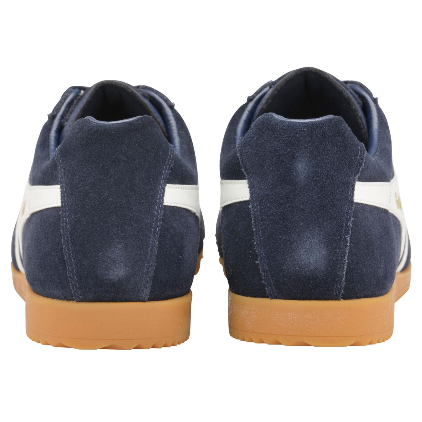 GOLA Harrier Suede Mens Retro Trainers in Navy/White