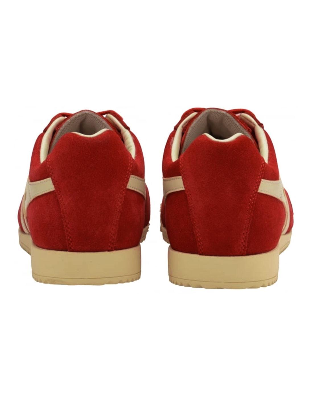 GOLA Harrier Womens Retro 1970s Suede Trainers in Lollipop Red