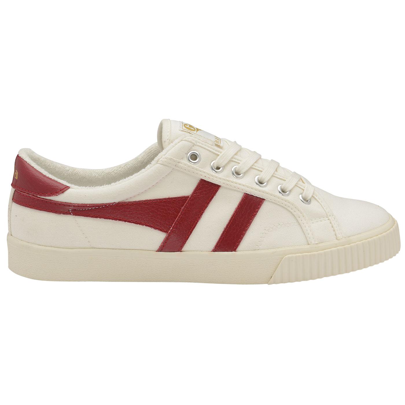 GOLA Mark Cox Retro 70s Canvas Tennis Trainers White/Red