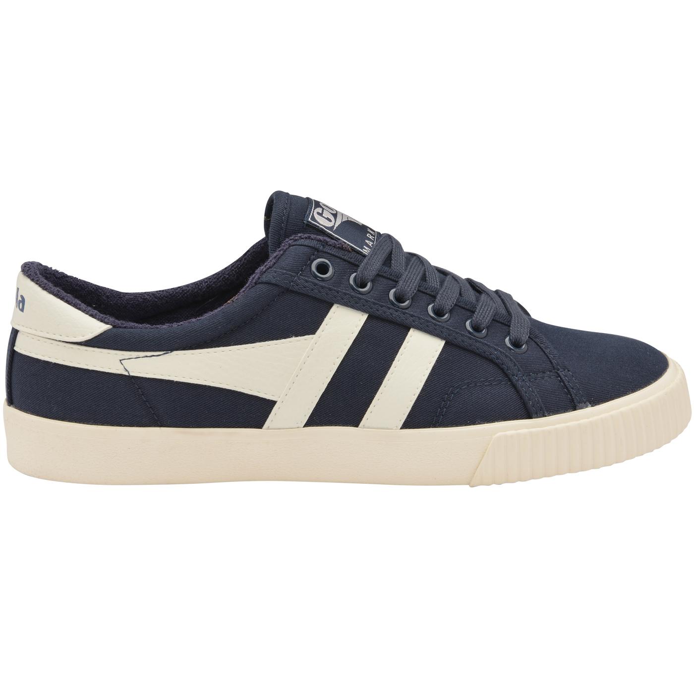 GOLA Mark Cox Retro Canvas Tennis Trainers in Navy/Off White