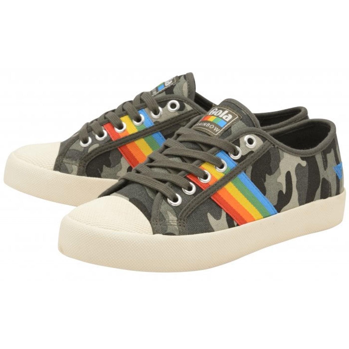 GOLA Coaster Rainbow Camo Retro 90s Indie Canvas Trainers