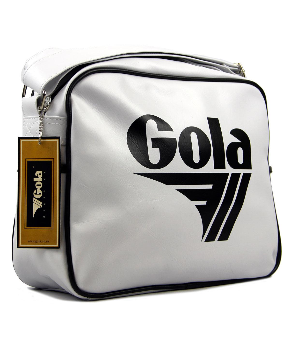 GOLA Redford Retro 70s Sports Shoulder Bag WHT/BLK