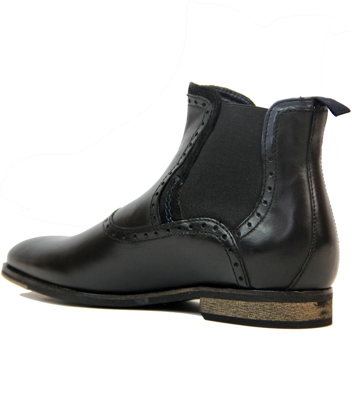 GOODWIN SMITH Baldwin Indie Retro Chelsea Boots In Black