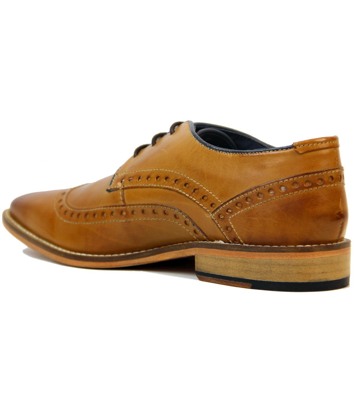 GOODWIN SMITH Healy Indie Retro Derby Shoes In Tan