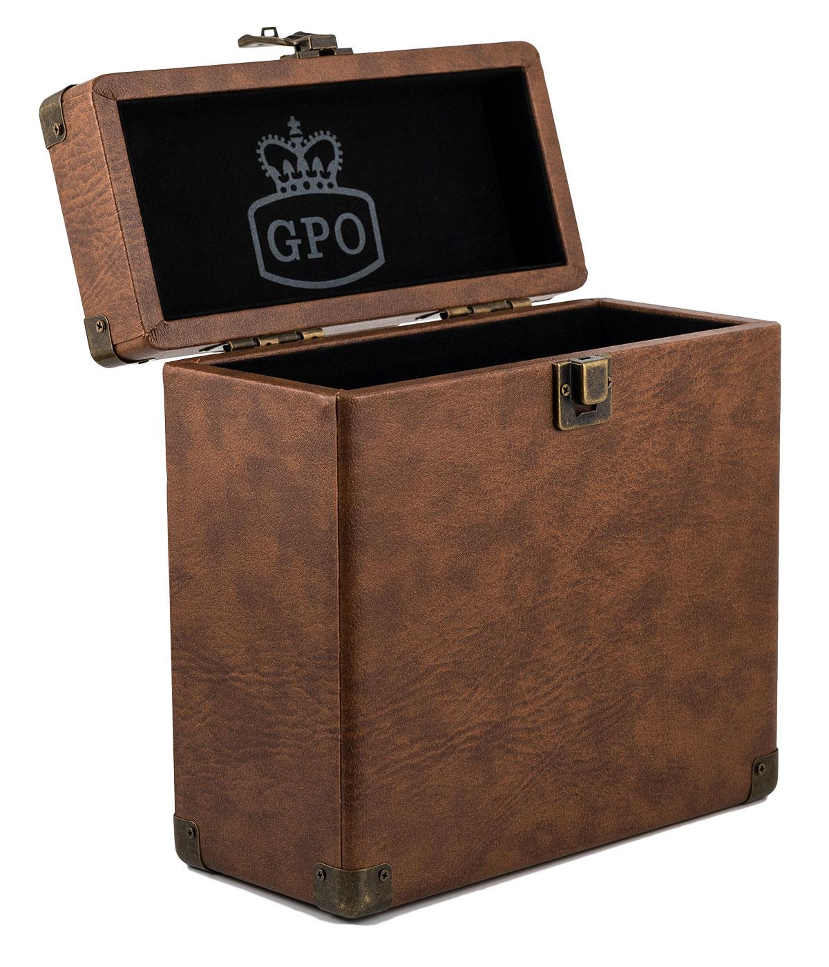 GPO Retro 7 Inch Vinyl Case | Mod Record Box BROWN