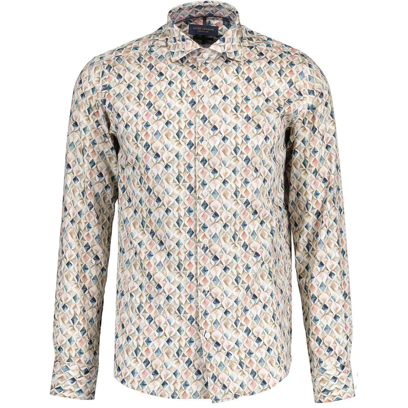 Guide London Watercolour Diamond Long Sleeve Shirt