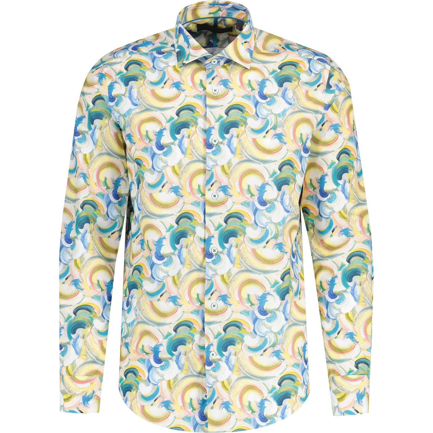 Guide London Soft Touch Swirl Print L/S Shirt 