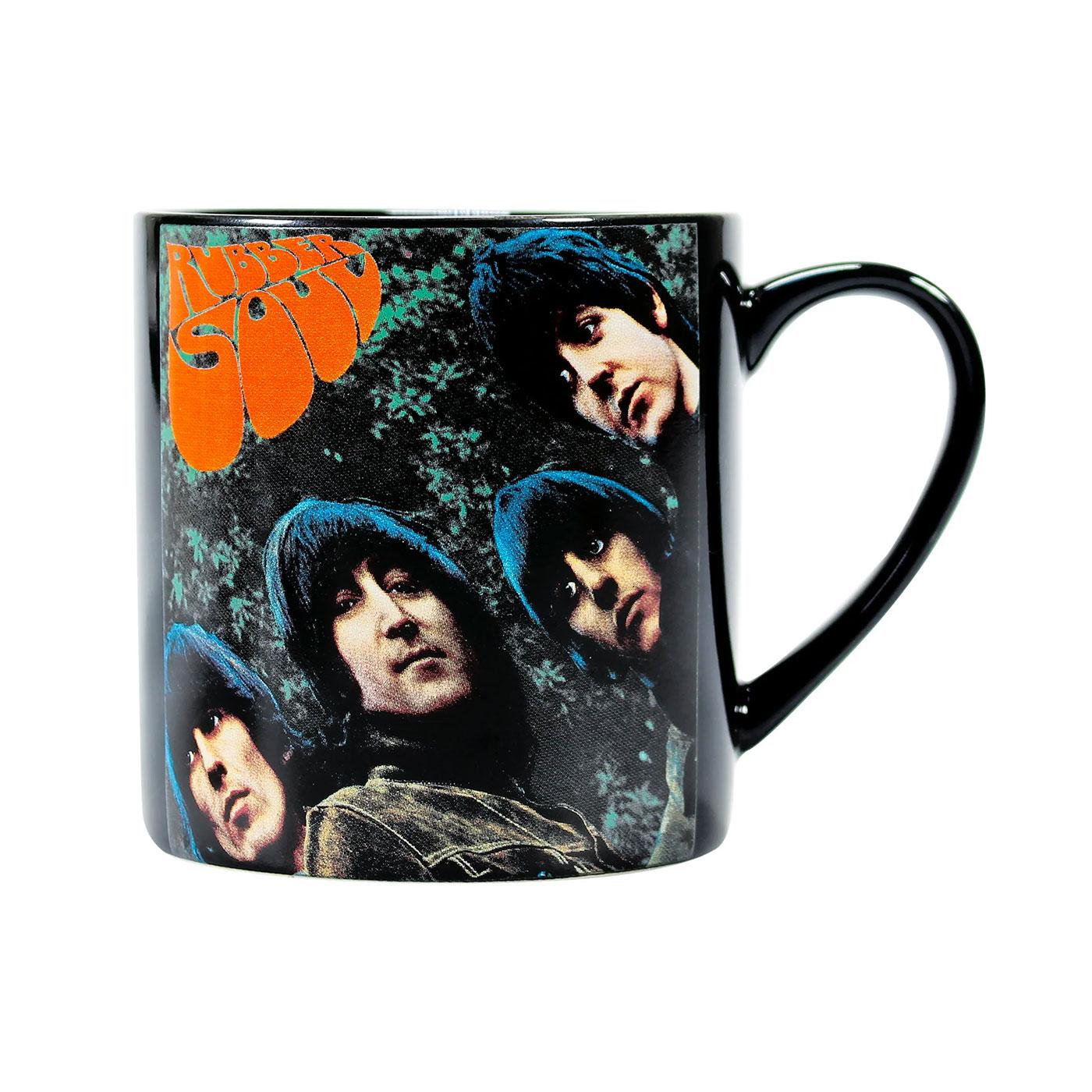 The Beatles retro 60s Rubber Soul Gift boxed ceramic mug Black