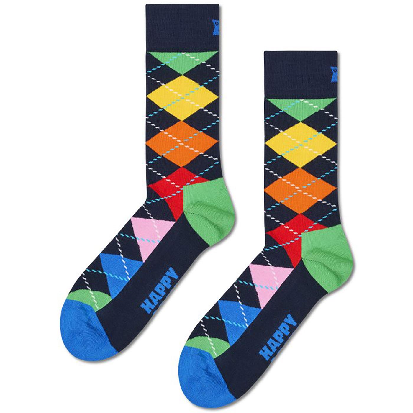 +Happy Socks Multicoloured Argyle Diamonds Socks B