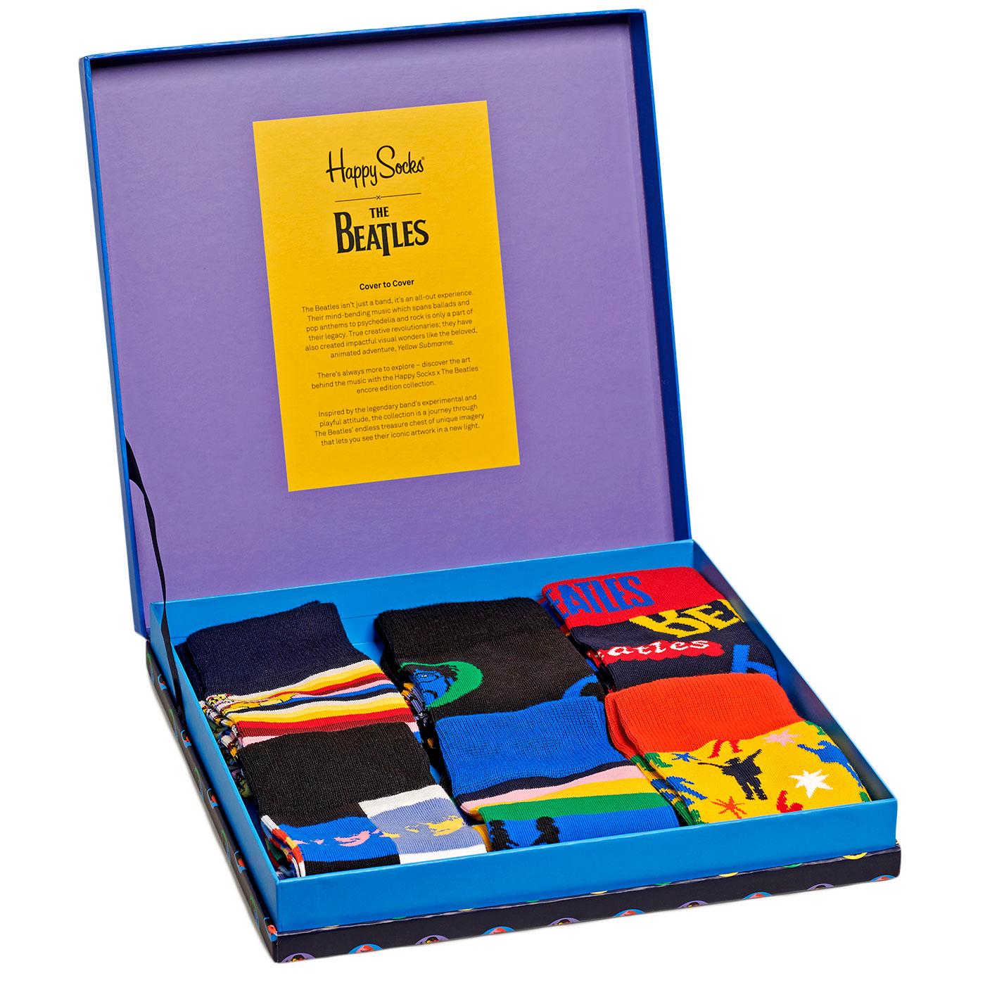 + HAPPY SOCKS x The Beatles 6 Pack Sock Gift Box
